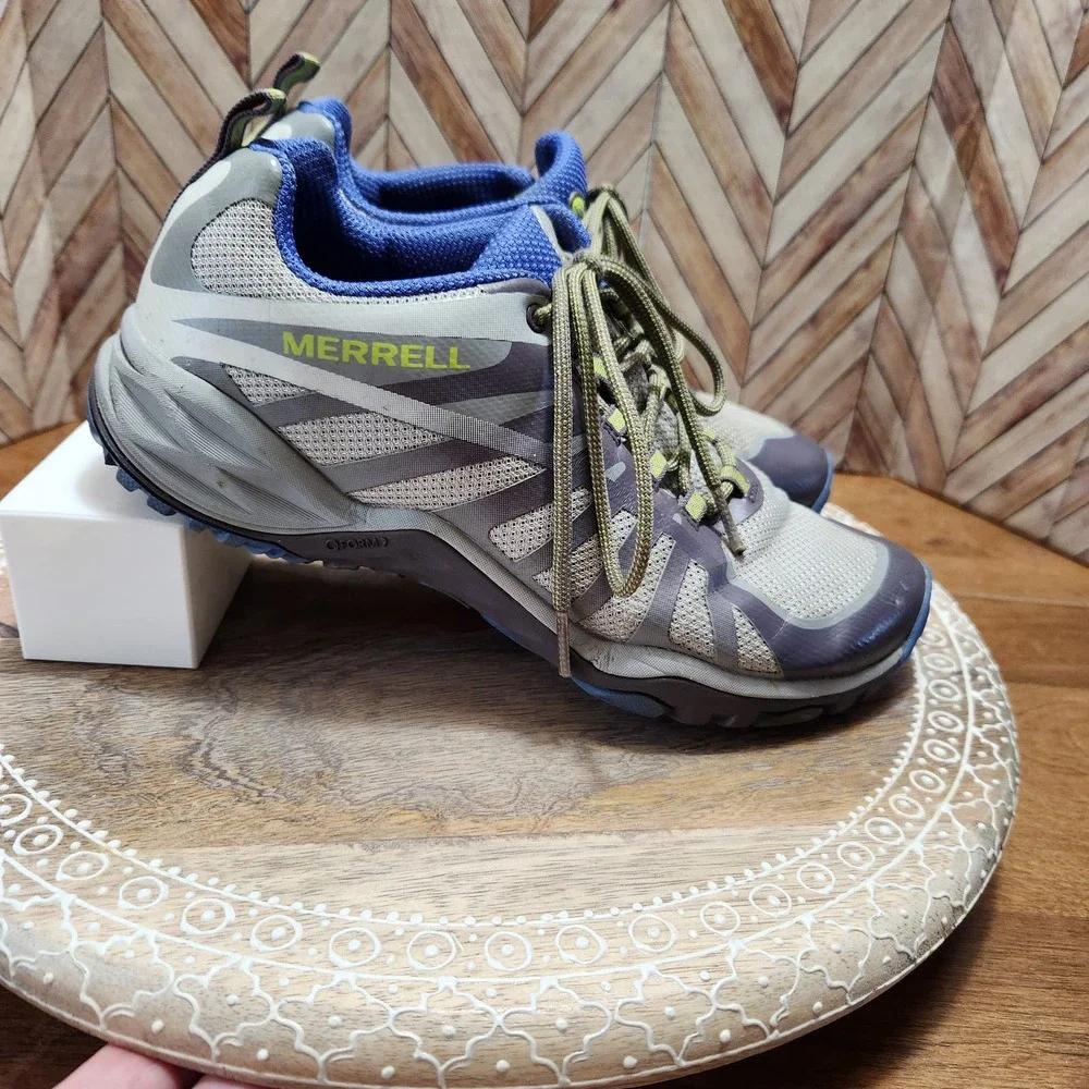 Merrell Gray & Blue Siren Edge Q2‎ Hiking/Running Shoes Women's Size 8